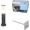 Image de QAZQA rox - Moderne Staande Buitenlamp | Staande Lamp voor buiten - 1 lichts - H 450 mm - Donkergrijs - Buitenverlichting