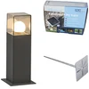 Image de QAZQA denmark - Moderne Staande Buitenlamp | Staande Lamp voor buiten - 1 lichts - H 300 mm - Donkergrijs - Buitenverlichting