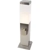 Image de QAZQA malios - Moderne Buitenlamp met stopcontact - 1 lichts - H 450 mm - Staal - Buitenverlichting