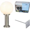 Image de QAZQA sfera - Retro Staande Buitenlamp | Staande Lamp voor buiten - 1 lichts - H 500 mm - Staal - Buitenverlichting