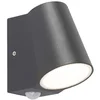 Image de QAZQA Uma - Moderne LED Buitenlamp met Bewegingsmelder | Bewegingssensor | sensor voor buiten - 1 lichts - D 120 mm - Donkergrijs - Buitenverlichting