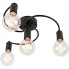 Image de QAZQA facil - Moderne Plafondlamp - 4 lichts - Ø 450 mm - Zwart - Woonkamer | Slaapkamer | Keuken