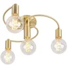 Image de QAZQA facil - Art Deco Plafondlamp - 4 lichts - Ø 450 mm - Goud/messing - Woonkamer | Slaapkamer | Keuken