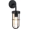 Image de QAZQA elza - Landelijke Wandlamp voor buiten - 1 lichts - L 140 mm - Zwart - Buitenverlichting