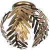 Image de QAZQA botanica - Retro Plafondlamp - 1 lichts - Ø 240 mm - Goud/messing - Woonkamer | Slaapkamer | Keuken