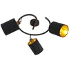 Image de QAZQA lofty - Moderne Plafondlamp met kap - 3 lichts - Ø 600 mm - Zwart - Woonkamer | Slaapkamer | Keuken