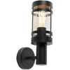 Image de QAZQA gleam - Moderne Wandlamp voor buiten - 1 lichts - D 160 mm - Zwart - Buitenverlichting