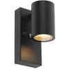 Image de QAZQA solo - Moderne Wandlamp voor buiten - 1 lichts - D 11 cm - Zwart - Buitenverlichting