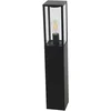 Image de QAZQA charlois - Industriele Staande Buitenlamp | Staande Lamp voor buiten - 1 lichts - H 80 cm - Zwart - Industrieel - Buitenverlichting