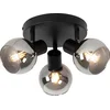 Image de QAZQA vidro - Art Deco Plafondspot | Spotje | Opbouwspot - 3 lichts - Ø 35 cm - Zwart - Woonkamer | Slaapkamer | Keuken