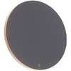 Image de Qazqa led design wandlamp, buitenlamp met glas voor in de tuin - Skyf - donkergrijs, incl. 8W geintegreerde led, 16.5cm, IP54, rond