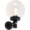 Image de QAZQA sfera - Moderne Wandlamp met Bewegingsmelder | Bewegingssensor | sensor voor buiten - 1 lichts - D 270 mm - Zwart - Buitenverlichting