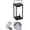 Image de QAZQA denlu - Moderne Dimbare LED Tafellamp met Dimmer met Solar | Zonne energie - 1 lichts - H 28 cm - Zwart - Buitenverlichting
