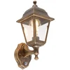 Image de QAZQA capital - Klassieke Wandlamp met Bewegingsmelder | Bewegingssensor | sensor voor buiten - 1 lichts - D 210 mm - Goud/messing - Buitenverlichting