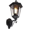Image de QAZQA havana - Klassieke Wandlamp voor buiten - 1 lichts - D 26.8 cm - Zwart - Buitenverlichting