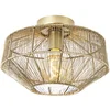 Image de QAZQA bolti - Moderne Plafondlamp - 1 lichts - Ø 30 cm - Goud/messing - Woonkamer | Slaapkamer | Keuken