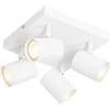 Image de QAZQA jeana - Moderne Plafondspot | Spotje | Opbouwspot - 4 lichts - L 200 mm - Wit - Woonkamer | Slaapkamer | Keuken