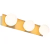 Image de QAZQA cederic - Moderne Wandlamp voor binnen voor badkamer - 3 lichts - D 104 mm - Goud/messing -