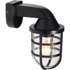 Image de QAZQA joeri - Moderne Wandlamp voor buiten - 1 lichts - D 112 mm - Zwart - Buitenverlichting