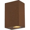Image de QAZQA baleno - Industriele Wandlamp Up Down voor buiten - 4 stuks - D 90 mm - Roestbruin - Industrieel - Buitenverlichting