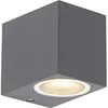 Image de QAZQA baleno - Moderne LED Smart Wandlamp incl. wifi voor buiten - 1 lichts - D 9 cm - Zwart - Buitenverlichting