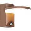 Image de QAZQA esmee - Moderne LED Wandlamp met Bewegingsmelder | Bewegingssensor | sensor voor buiten - 1 lichts - D 20 cm - Roestbruin - Buitenverlichting