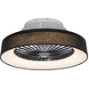 Image de QAZQA emily - LED Plafondventilator met Verlichting | Lamp en Afstandsbediening - 1 lichts - Ø 47 cm - Zwart - Woonkamer | Slaapkamer | Keuken
