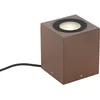 Image de QAZQA lennard - Industriele Grondspot - 1 lichts - H 11.8 cm - Roestbruin - Industrieel - Buitenverlichting