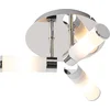 Image de QAZQA bath - Moderne Plafondlamp - 3 lichts - Ø 28.5 cm - Chroom - Buitenverlichting