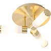 Image de QAZQA bath - Moderne Plafondlamp - 3 lichts - Ø 28.5 cm - Goud/messing - Buitenverlichting