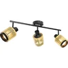 Image de QAZQA kayden - Industriele Wand en Plafondspot | Spotje | Opbouwspot - 3 lichts - L 84 cm - Zwart Goud - Industrieel - Woonkamer | Slaapkamer | Keuken