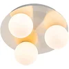 Image de QAZQA cederic - Moderne Plafondlamp - 3 lichts - Ø 23 cm - Staal - Buitenverlichting