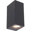 Image de QAZQA baleno - Moderne LED Smart Wandlamp incl. wifi Up Down voor buiten - 2 lichts - D 9.2 cm - Grijs - Buitenverlichting
