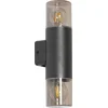 Image de QAZQA odense - Moderne Wandlamp voor buiten - 2 lichts - L 8.5 cm - Grijs - Buitenverlichting