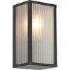 Image de QAZQA charlois - Moderne Wandlamp voor buiten - 1 lichts - D 14 cm - Zwart - Buitenverlichting