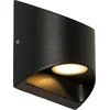 Image de QAZQA mal - Moderne LED Wandlamp voor buiten - 2 lichts - D 6.95 cm - Zwart - Buitenverlichting