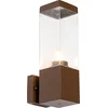 Image de QAZQA malios - Moderne Wandlamp voor buiten - 1 lichts - L 8 cm - Roestbruin - Buitenverlichting