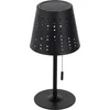 Image de QAZQA ferre - Design Dimbare LED Draadloze Oplaadbare Tafellamp USB met Dimmer met Solar | Zonne energie - 1 lichts - H 30 cm - Zwart - Buitenverlichting