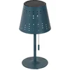 Image de QAZQA ferre - Design Dimbare LED Draadloze Oplaadbare Tafellamp USB met Dimmer met Solar | Zonne energie - 1 lichts - H 30 cm - Blauw - Buitenverlichting