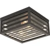 Image de QAZQA reims - Moderne Plafondlamp voor buiten - 2 lichts - L 24 cm - Zwart - Buitenverlichting