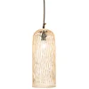 Image de QAZQA calamus - Landelijke Hanglamp voor buiten - 1 lichts - Ø 25 cm - Naturel - Buitenverlichting