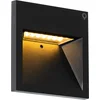 Image de QAZQA gem - Moderne LED Wandlamp voor buiten - 1 lichts - D 6.4 cm - Zwart - Buitenverlichting