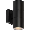 Image de QAZQA Professional duo - Moderne Wandlamp Up Down voor buiten - 2 lichts - D 12.7 cm - Zwart - Buitenverlichting