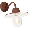 Image de QAZQA kansas - Moderne Wandlamp voor buiten - 1 lichts - D 37 cm - Roestbruin - Industrieel - Buitenverlichting