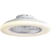 Image de QAZQA clemo - Stille LED Plafondventilator met Verlichting | Lamp en Afstandsbediening - 1 lichts - Ø 48.5 cm - Wit - Woonkamer | Slaapkamer | Keuken