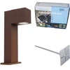 Image de QAZQA baleno - Industriele Staande Buitenlamp | Staande Lamp voor buiten - 1 lichts - H 300 mm - Roestbruin - Industrieel - Buitenverlichting