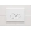 Image de QeramiQ Push Bedieningspaneel - Frontbediening - Rond metaal wit - Voor Geberit UP320/UP720