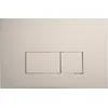 Image de QeramiQ Push Metal Bedieningsplaat - voor Geberit UP320 inbouwreservoir - dualflush - rechthoekige knoppen - metaal wit mat