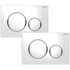 Image de Geberit Sigma20 bedieningspaneel toilet   Bedieningspaneel   Set van 2   Wit - 24.6x16.4 cm