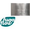 Image de FugaFlow Metal Bedieningsplaat - bedieningspaneel voor Geberit UP320 inbouwreservoir - dualflush - rechthoekige knoppen - metaal RVS